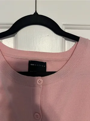ASOS NWOT Sleeveless Button-Front Pink Knit Top thumbnail 5