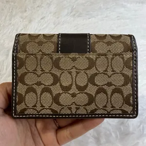 y2k Coach Brown Card Holder Wallet thumbnail 2