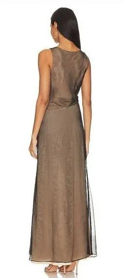 NBD Calla Gown in Black & Nude XS thumbnail 2