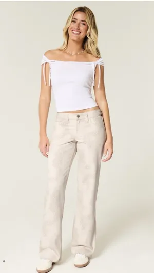 Low rise doe print hollister pants thumbnail 2