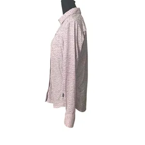 REI Co-op Sahara Shirt Small UPF Fishing Hiking Lilac Topographic Print Gorpcore thumbnail 4