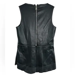 Zara Basic Faux Leather Sleeveless Top thumbnail 5