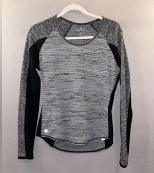 Athleta running wild crewneck base layer size medium raglan long sleeve thumbnail 1