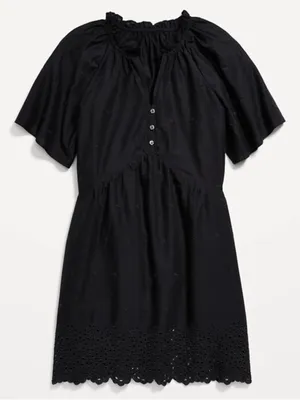 NWT Black Eyelet Flutter thumbnail 3