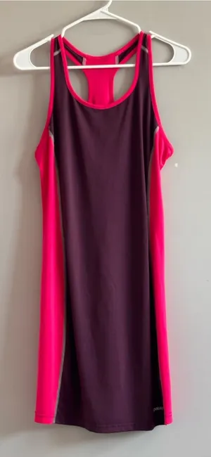 Patagonia Women’s Racerback Athletic Dress Pink Purple Colorblock thumbnail 1