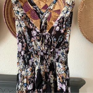 ☀️ Washed Ashore Black Mini Floral Dress thumbnail 2