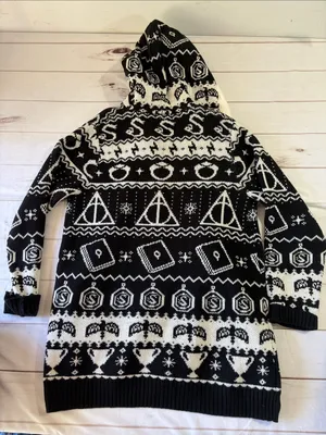Harry Potter Fair Isle Open Cardigan Hooded Sweater thumbnail 12