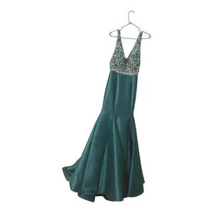 VIENNA Prom Homecoming‎ Pageant Dress Emerald Green Size 6 Mermaid Embellished thumbnail 6