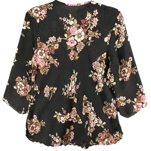Fashion Bug Vintage 90s Floral Babydoll Top L Cinched Bust Y2K Romantic Fairy Grunge Blouse thumbnail 4