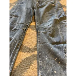 Midiross Jeans Light Wash Paint Splatter Distressed Barrel Leg Size L thumbnail 5