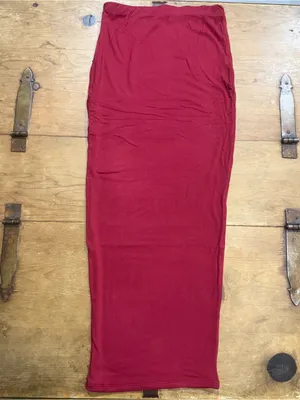 Naked Wardrobe Burgundy Bodycon Maxi Skirt Size Medium thumbnail 5