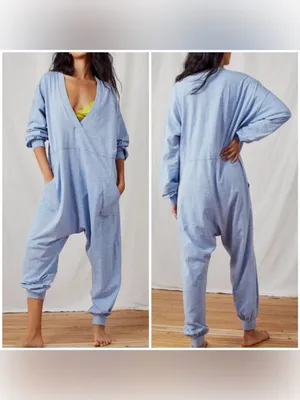 NWOT Free People FP Intimately Just Because Onesie - the rain blue - Small thumbnail 2