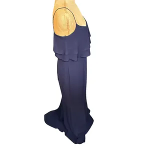 Love, LIkely Navy Blue‎ Sleeveless Layered Ruffle Evening Gown Size 4 thumbnail 16