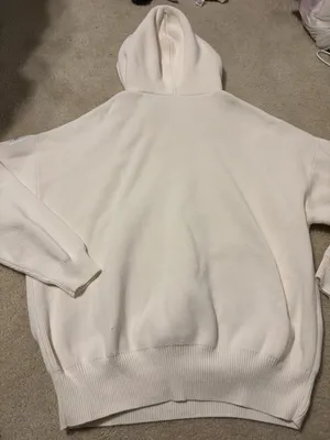 ALO Yoga Cream Scholar Knit Hooded Sweatshirt thumbnail 3
