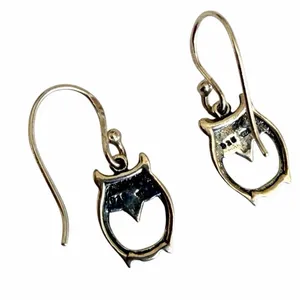 Sterling Silver Owl Dangle Earrings thumbnail 7