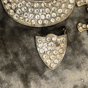 Rhinestone Western Belt Buckle Set Crosses Arrowhead Silver Tone‎ Bling Rodeo thumbnail 3