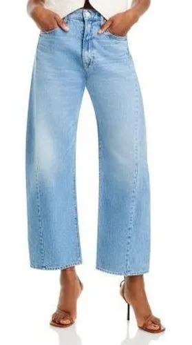 Mother Superior 34 The Half Pipe Flood Jeans Wide Leg Cropped in Material Girl thumbnail 1