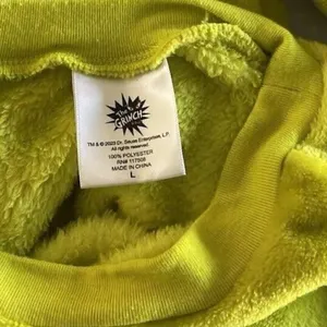 Dr. Seuss The Grinch Plush Sweatshirt Soft Long Sleeve Sz L Green Christmas thumbnail 12
