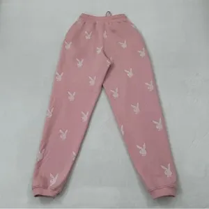 Playboy X Missguided Pink Bunny All Over Print Comfy Lounge Sweatpants Womens XS thumbnail 10