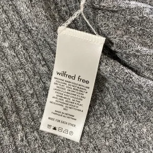 Aritzia Wilfred Free Ribbed Sweater Crewneck Gray Lightweight Size L thumbnail 6