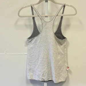 Play by Charlotte Ronson Reversible Racerback Jersey Tank Top Stripe Polka Dot S thumbnail 3