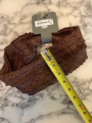 NWT Berry Brown Lace Headband Stretch Wide Boho Coquette Cottagecore thumbnail 3
