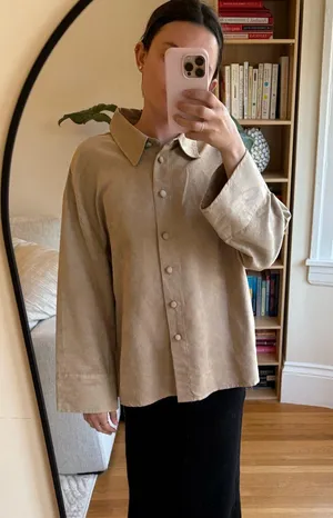 ZARA Suede Button-Up thumbnail 1