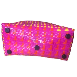 Truss Handwoven Tote | Hand Bag Pink Orange Yellow Bag thumbnail 9