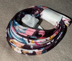 Vera Bradley Lighten Up Lanyard Indiana Blossoms Floral Purple Pink 21894-P31 thumbnail 1
