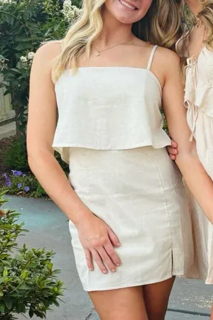 Vici white/cream mini dress thumbnail 2