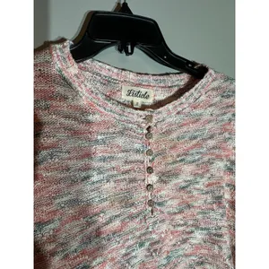 Listicle Size Small Pink Grey‎ And White Sweater NWOT thumbnail 2
