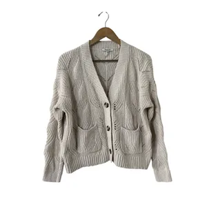 MADEWELL Hill View Cotton Button Down Cable Knit Cardigan Sweater thumbnail 3