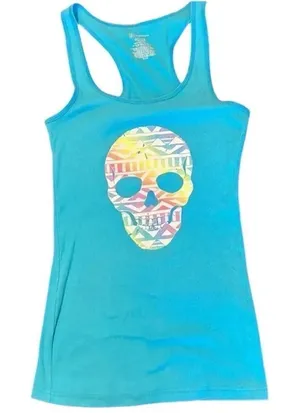 No boundaries size LG 11-13 fits size S tank top distressed skull on front EUC thumbnail 1