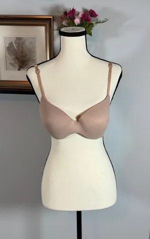 Victoria's Secret Incredible Lined Demi Bra Nude Beige 32D thumbnail 1