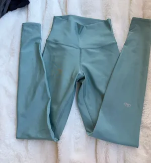 ALO Yoga Kids Leggings in Sage Blue-Green thumbnail 1