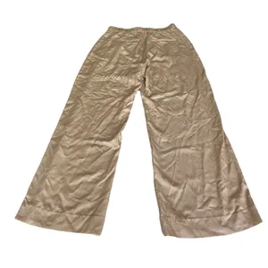 Abercrombie & Fitch Wide Leg Trouser Pants Women’s Large Long High Rise Beige thumbnail 3