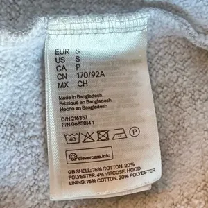 H&M Relaxed Fit Gray Hoodie Size M thumbnail 4
