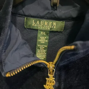 Ralph Lauren Velvet Velour Navy Jacket women‎ Large thumbnail 4