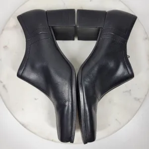 Naturalizer Stitch In Time Ankle Boots 7.5 Black Leather Chunky Heels Square Toe thumbnail 12