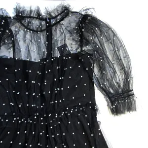 NWT Hunter Bell Bennett in Black Pearl Embellished Mesh Tulle Maxi Dress 12 thumbnail 5