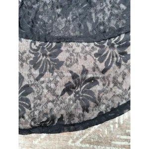 Whimsigoth Witchy Goth Hooded Sheer Lace Maxi Duster Cardigan Black Victorian M thumbnail 12