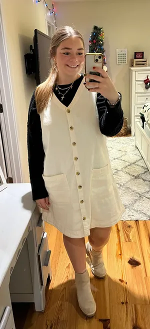 Old Navy Cream Dress thumbnail 1
