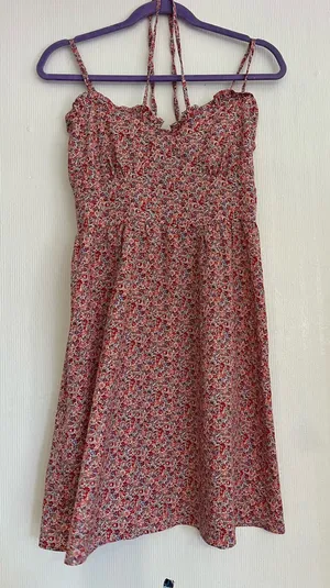 SHEIN Red Floral Mini Dress thumbnail 1