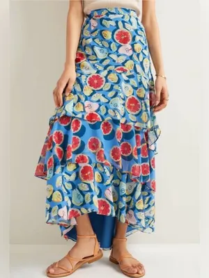 Anthropologie Hutch Medley Tiered Maxi Skirt Medium thumbnail 2
