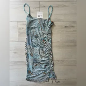 NWT Hallelu Fairycore Y2K Bodycon Dollette Soft Girl Floral Mini Dress size smal thumbnail 4