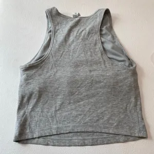 Yogalicious Heavenly Rib Stay Crop Tank Large Gray Athleisure Yoga Top thumbnail 3