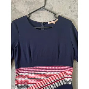 Hutch‎ Kellen Sheath Dress Anthropologie Blue Striped Knit Office Preppy M New thumbnail 3