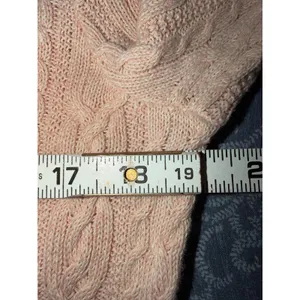 Lauren Ralph Lauren Pink Cable Knit Cotton Boat Neck Sweater Large‎ thumbnail 4