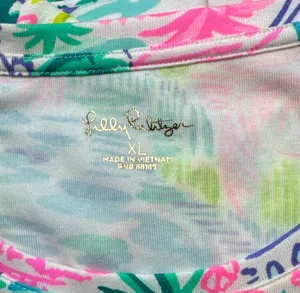 Lilly Pulitzer Top Women's XL Halee Tee Shirt Private Island SS Scoop Neck thumbnail 3