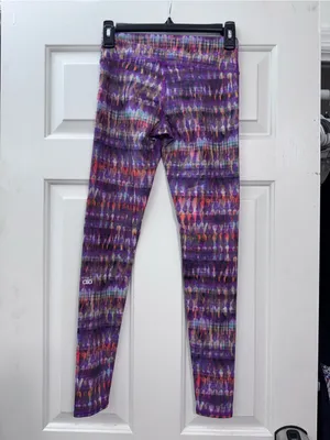 ALO Yoga Purple Multicolor Patterned Leggings thumbnail 3